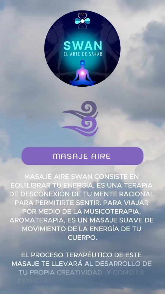 Masaje aire energía creatividad